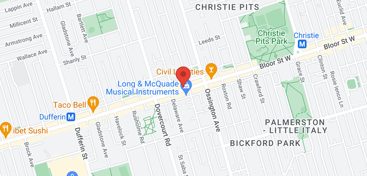 map of 924A BLOOR ST W
